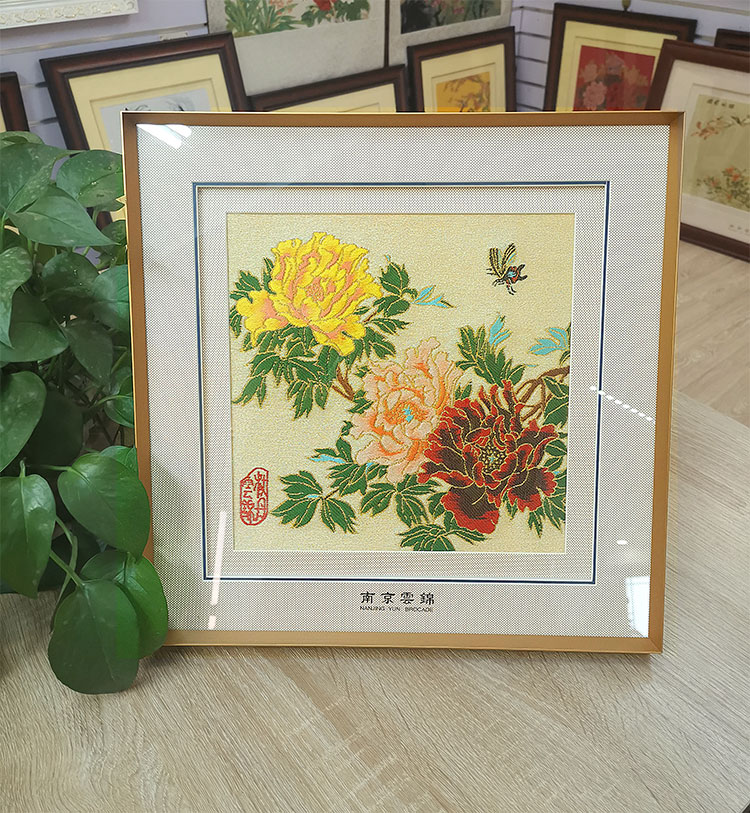 三则艺术框金地框画